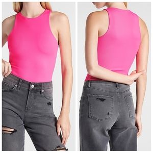 Express Body Contour Cropped High Neck Tank